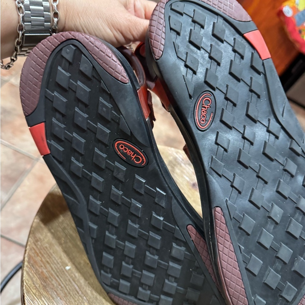 Chaco Mens Sandals  Orange Black Sz 12 - Picture 8 of 8
